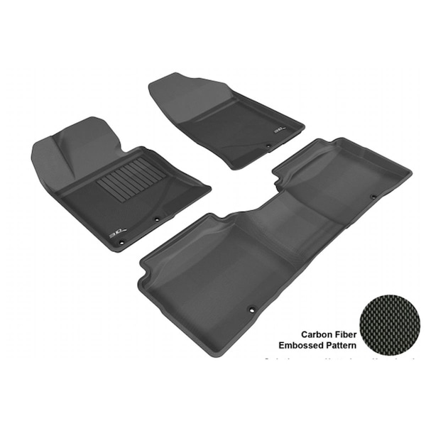 3D Maxpider KIA OPTIMA 2011-2014 KAGU BLACK R1 R2 Floor Mat L1KA02501509 - main